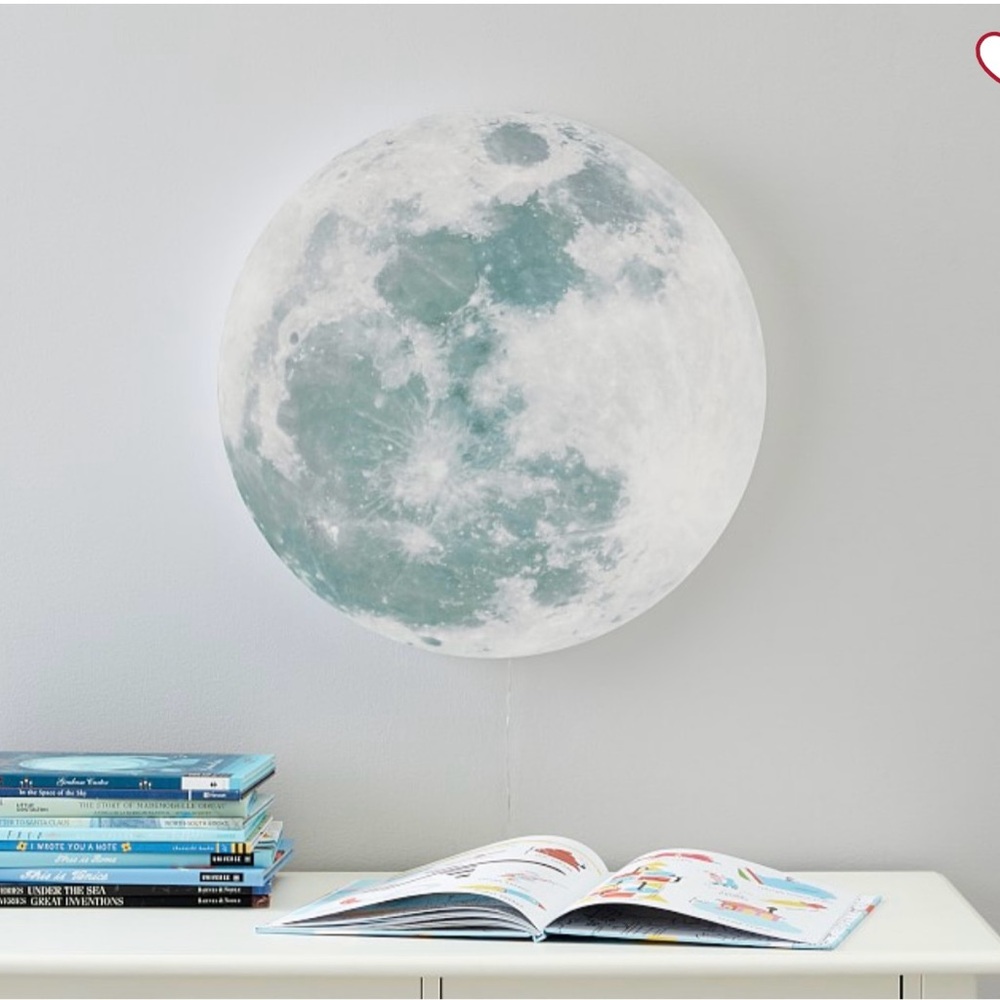 Never Used Pottery Barn Kids Lit Acrylic Moon